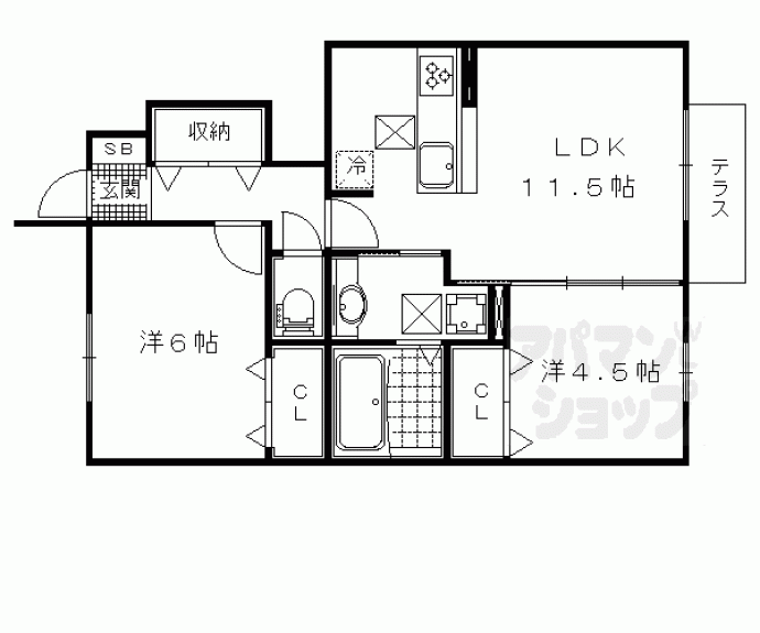 【Ｒａｆｆｉｎｅ　Ｂｉｗａ】間取