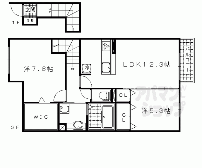 【Ｒａｆｆｉｎｅ　Ｂｉｗａ】間取