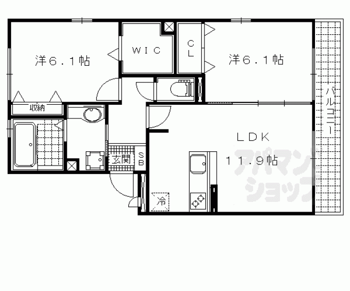 【アルタ唐崎ビュー】間取