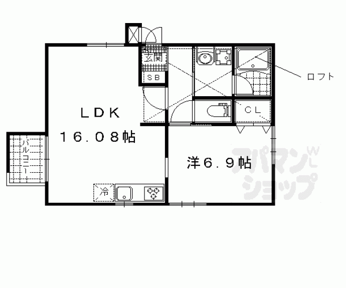 【スクエアコート宮ノ口】間取