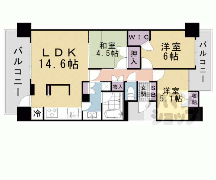 【サンクタスにおの浜】間取