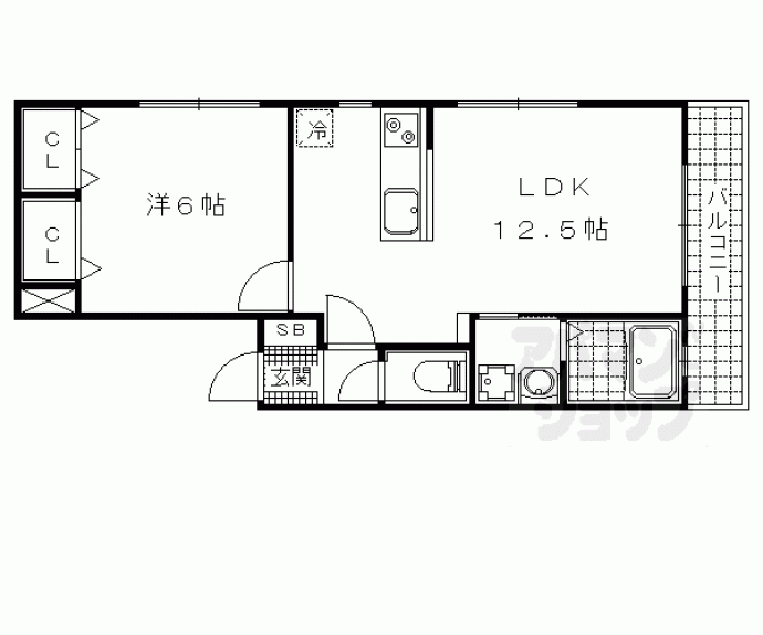 【Ｒ－４　Ｃｏｕｒｔ大津京】間取