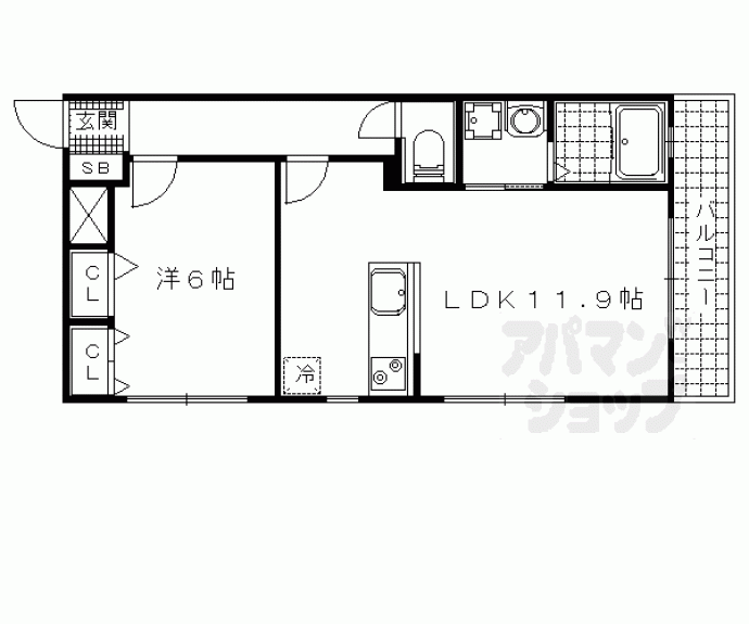 【Ｒ－４　Ｃｏｕｒｔ大津京】間取