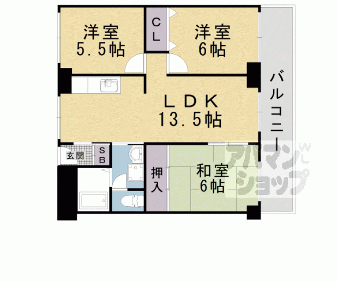【ミシガンハウス浜大津】間取