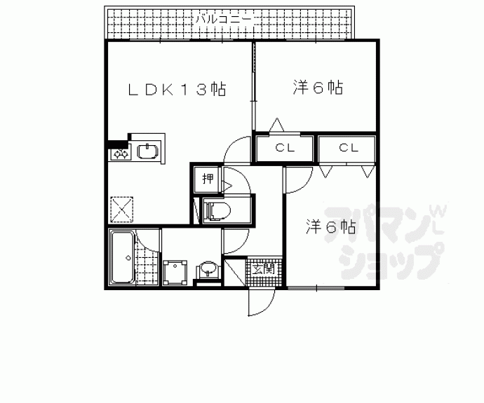 【メゾンかやの】間取