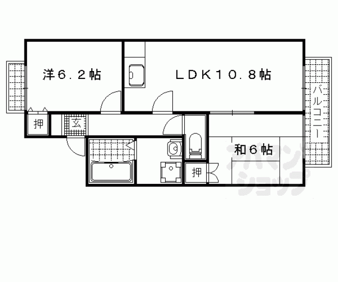 【セジュール東南壮】間取