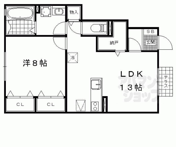【プロヴァンス瀬田　Ｂ棟】間取