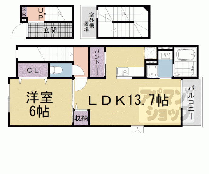 【アクアビュー石山】間取