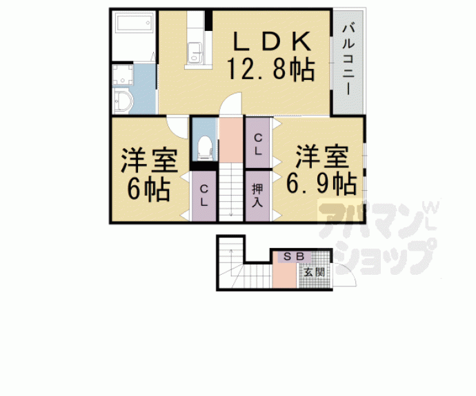 【パレス衣川】間取
