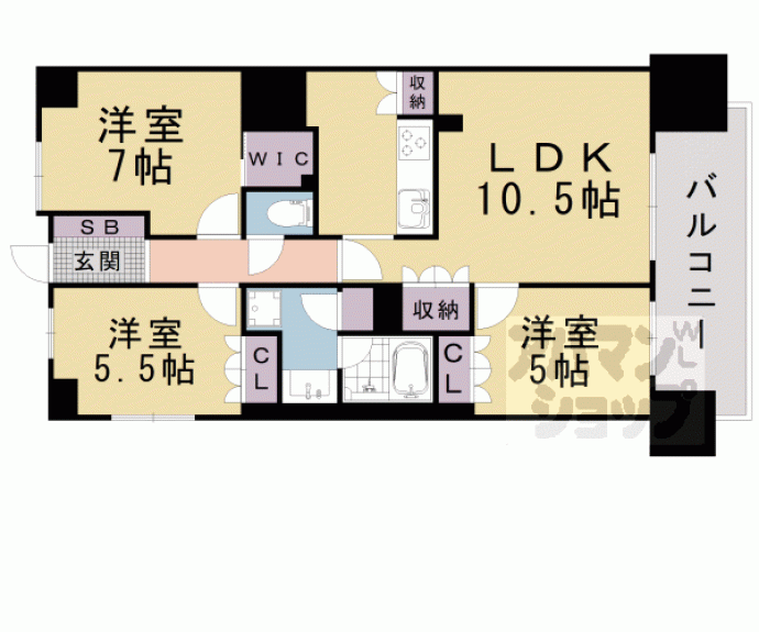 【サンクタス大津石山】間取