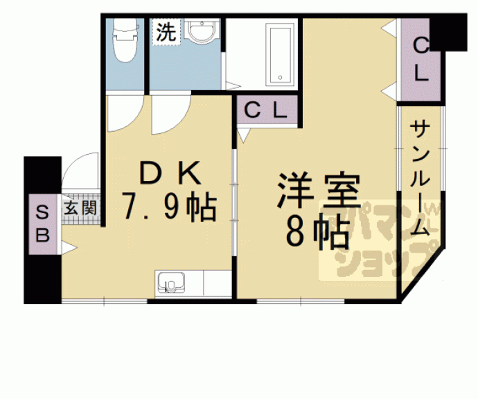 【スカイコート大津中央Ⅱ】間取