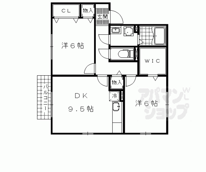 【レークタウンE棟】間取