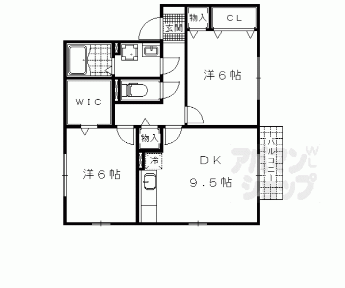 【レークタウンE棟】間取