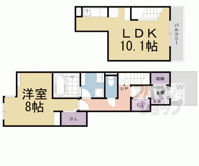 【ウエストビレッジ　Ⅱ】間取