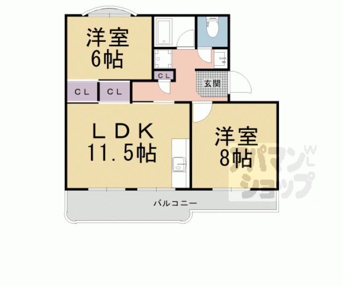 【メゾン唐崎】間取