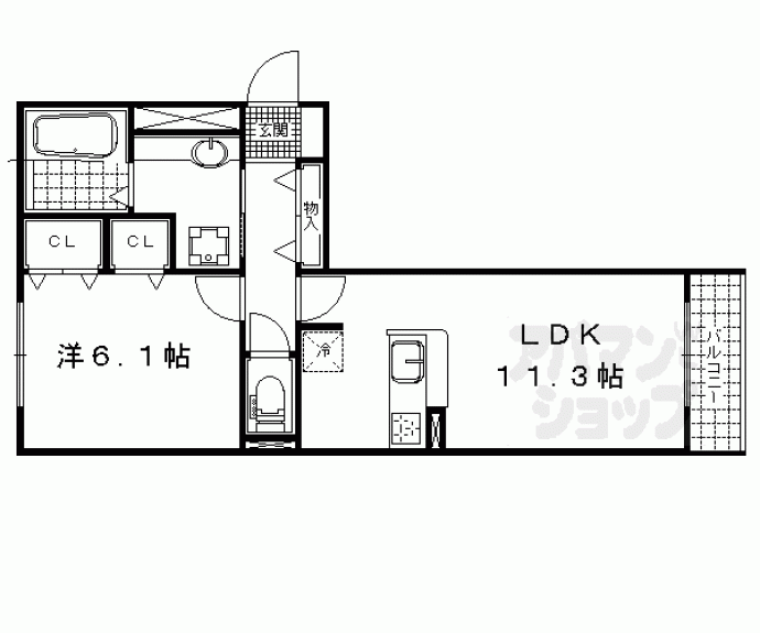 【ＣＩＴＹ　ＦＬＡＴＳ　ＫＩＴＥＮＯ】間取
