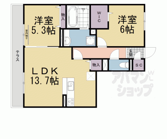 【Ｎｏｒｔｈ　Ｃｏａｓｔ】間取