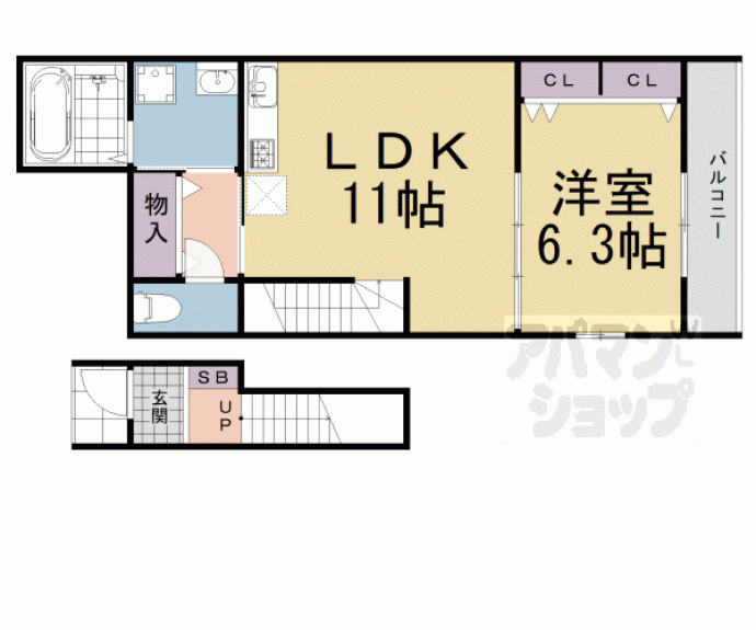 【ウエストコミタリアⅠ】間取