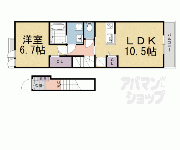 【ミルト膳所 C】間取