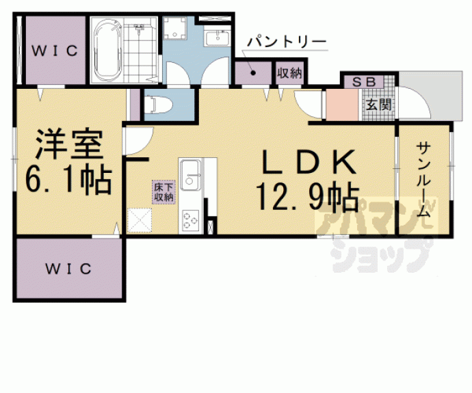 【ミ・リブロ堅田】間取