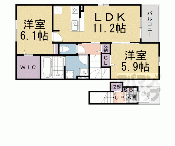 【ミ・リブロ堅田】間取