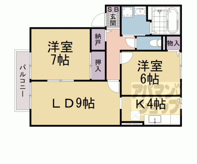 【パティオドリーム　Ｂ棟】間取