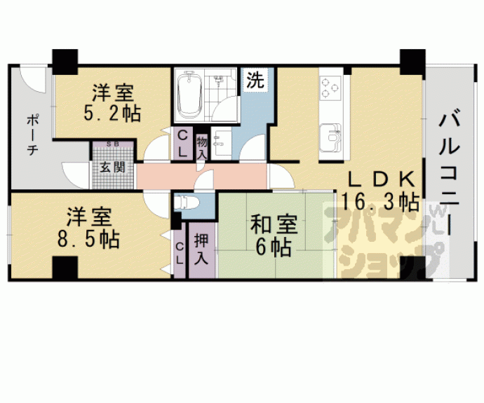 【リサービア大津】間取