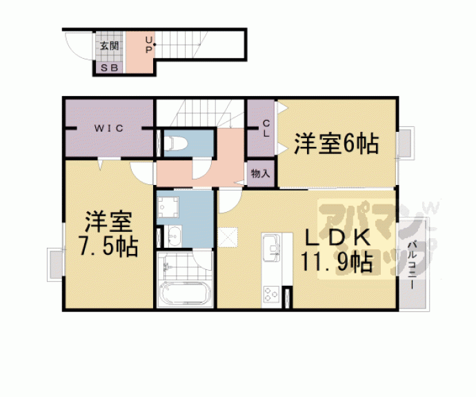 【メゾン　ラ・セーヌ】間取