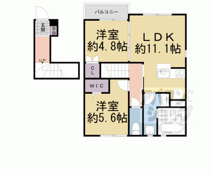 【ユアメゾン唐崎】間取