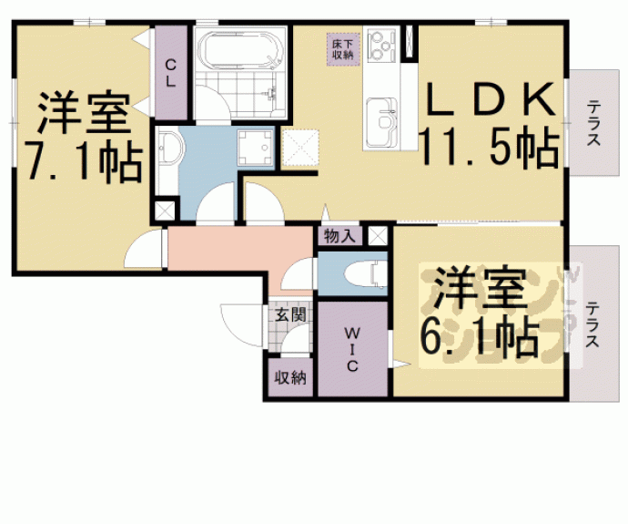 【ラヴィベル　セタ】間取