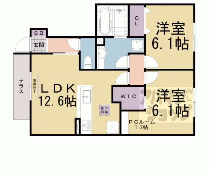 【Ｖｉｌｌａ　Ｃｌａｉｒ】間取