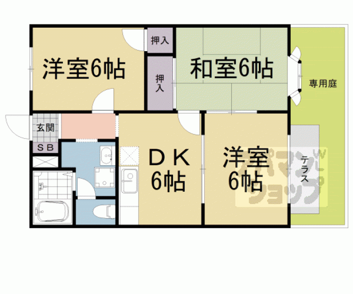 【グリーンハイツ堅田】間取