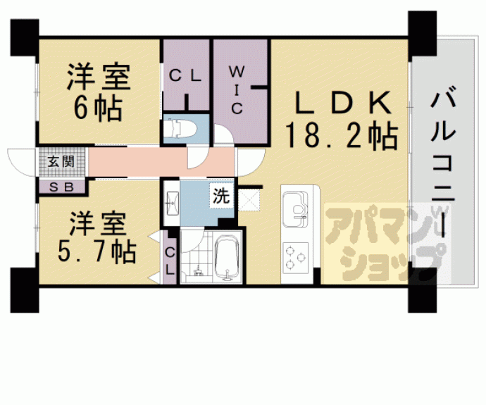 【サーパスにおの浜】間取
