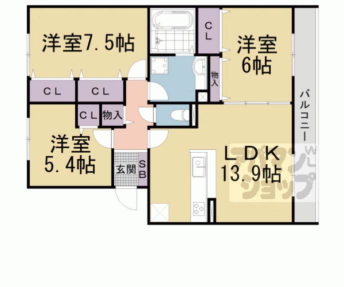 【Ｃｏｒｎｅ　Ｂｏｎｈｅｕｒ】間取