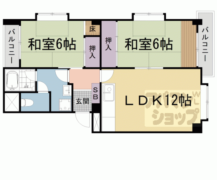 【サンシャイン石山】間取