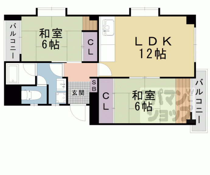 【サンシャイン石山】間取