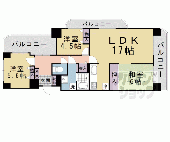 【ハイツ浜大津】間取