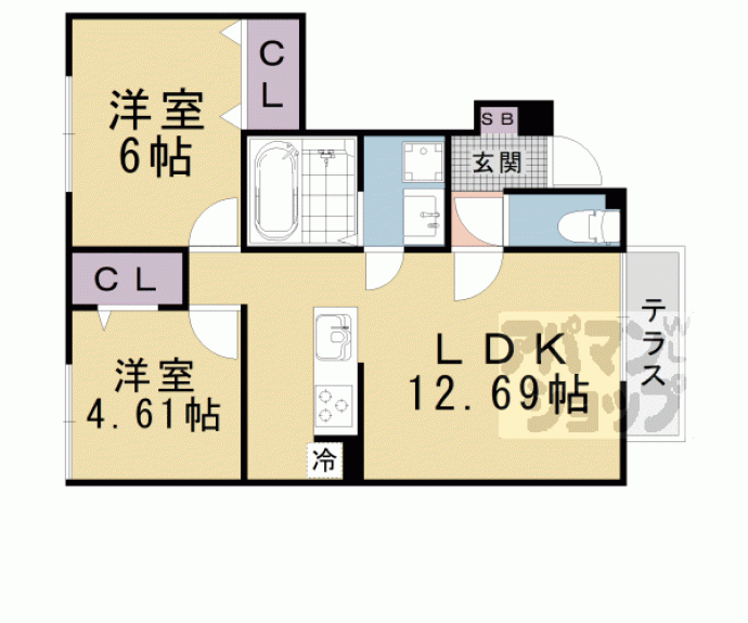 【コンフォートヴィレッジⅡ】間取