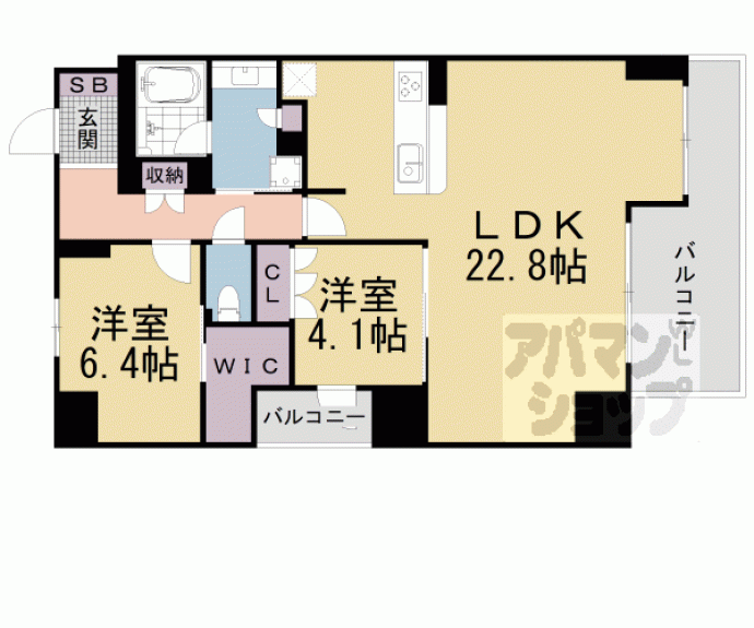 【ジオ大津　京町】間取