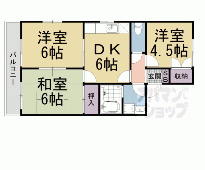 【エスコート今堅田　Ｂ棟】間取