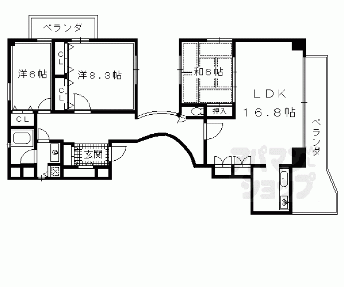 【ラシュール北山】間取