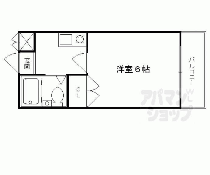 【ロイヤルコーポ紫野Ⅰ】間取