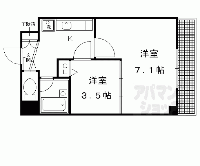 【デ・リード金閣寺道】間取