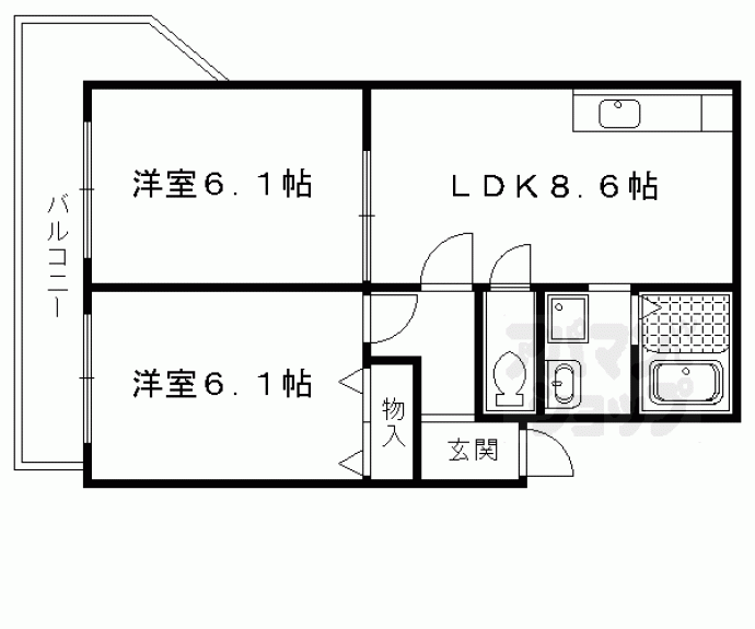 【プレアデス京都北山】間取