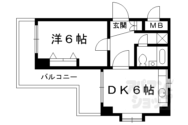 【ライオンズマンション北大路】間取