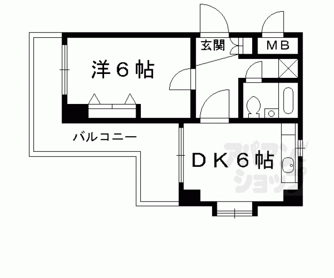 【ライオンズマンション北大路】間取