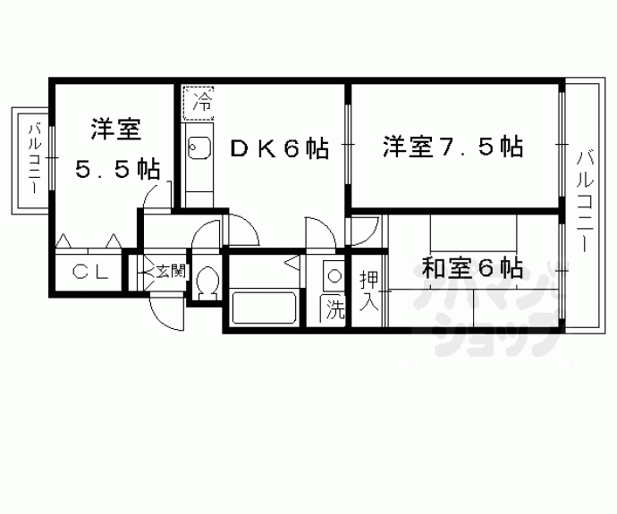 【ガーデンハイツ玄琢】間取