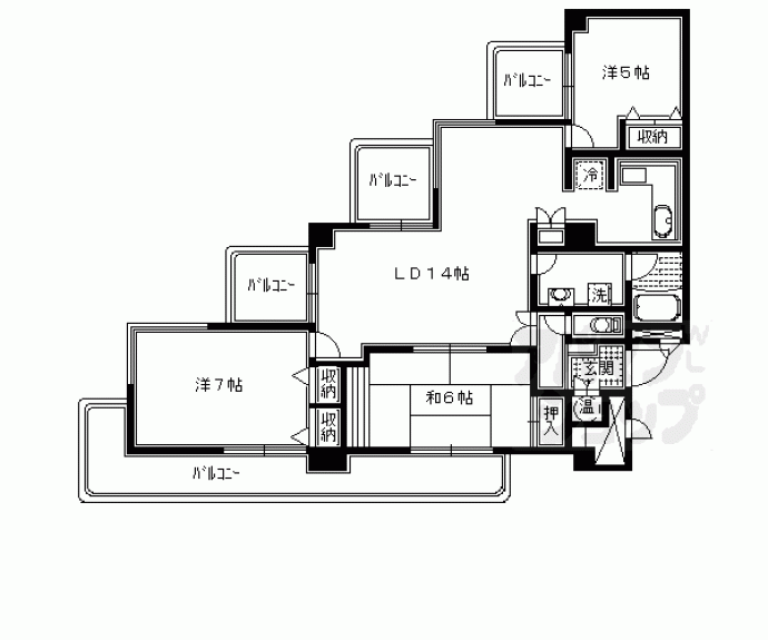 【ルモン紫野】間取