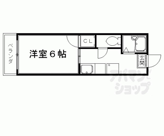 【衣笠氷室町マンション】間取