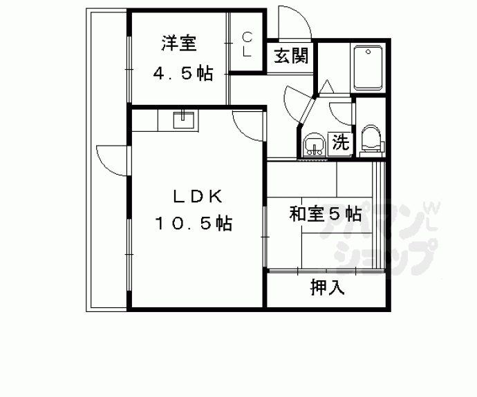 【わかさ川ハイツ】間取